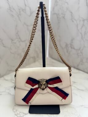 Gucci Animalier Broadway Bow Flap Bag with Chain Strap